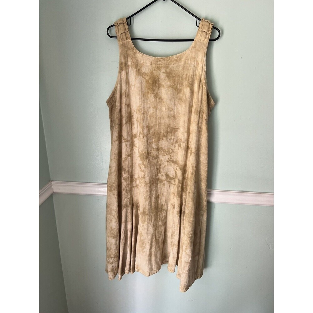 Oh My Gauze!‎ Dress Women Size 2X Beige Midi lagenlook artsy